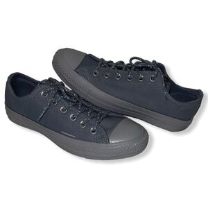 New Converse Chuck Taylor CTAS OX Leather Gray Shoes 157586C Size Men 6 Woman 8